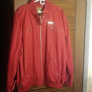 LIVE MECHANICS BOMBER JACKET RED